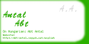 antal abt business card